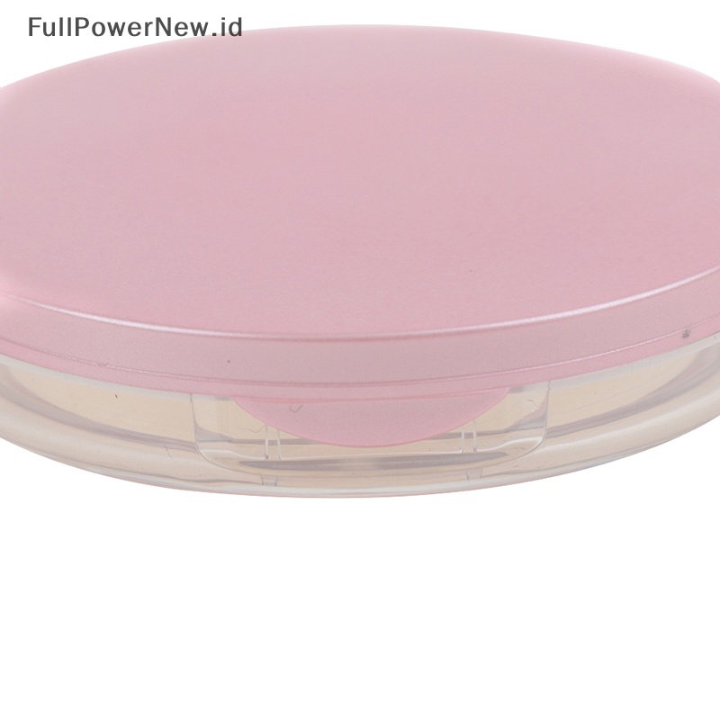 Power Portable Alat Ayak Kosmetik Kosong Wadah Toples Longgar Kotak Puff Case Dengan Cermin ID