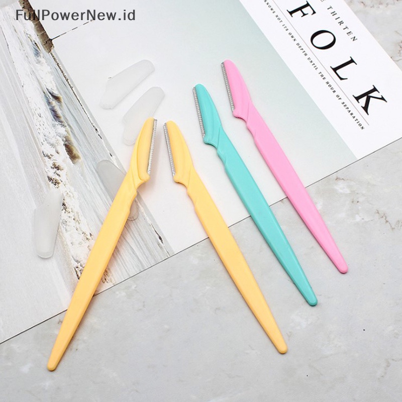 Power 10PCS Alat Cukur Alis Trimmer Woman Facial Blades Pemotong Alis Mata Face Hair Removea ID