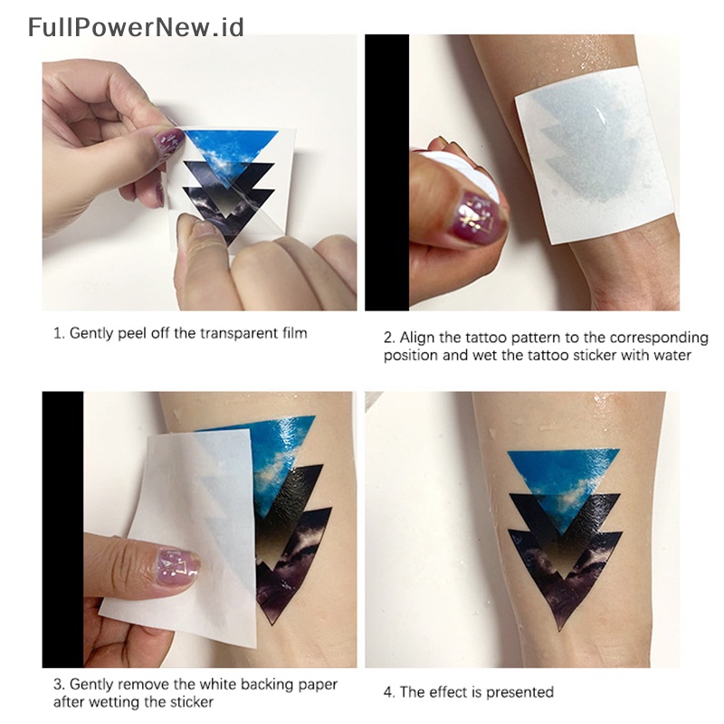 Power New Temporary Tattoo Sticker Anak Tahan Air Mata Wajah Tato Kartun Palsu ID