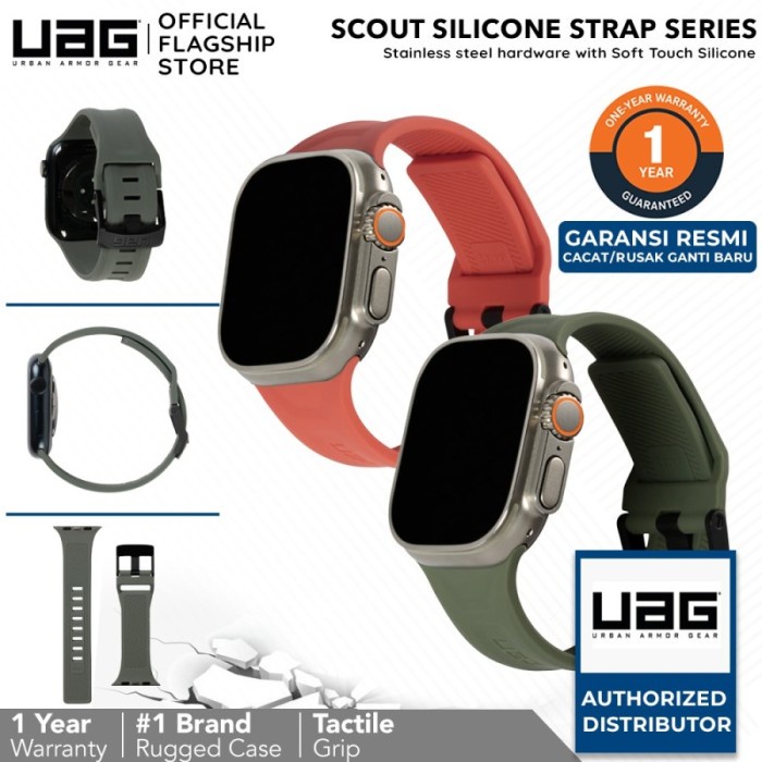 UAG Silicone Band SCOUT Apple Watch Strap Series 8 7 Ultra 45mm iWatch