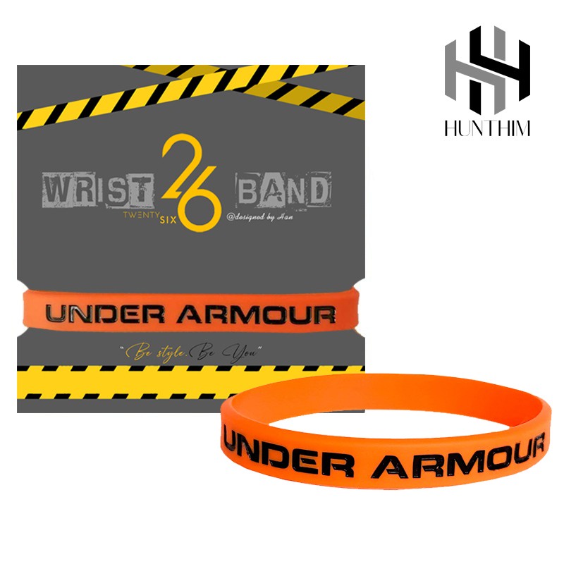 GELANG TANGAN PRIA ORI THE WILL TO FIGHT UA ORANGE BLACK