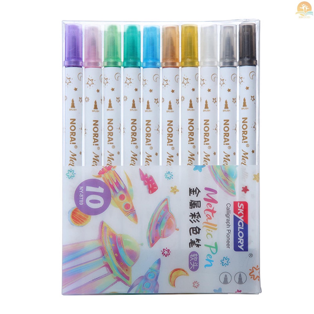 In Stock 10warna Stabilo Set Double Tipped Pulpen Berwarna Felt Tip Spidol Aneka Warna Untuk Guru Dan Siswa Catatan Taking Reading Painting Artis Sketching