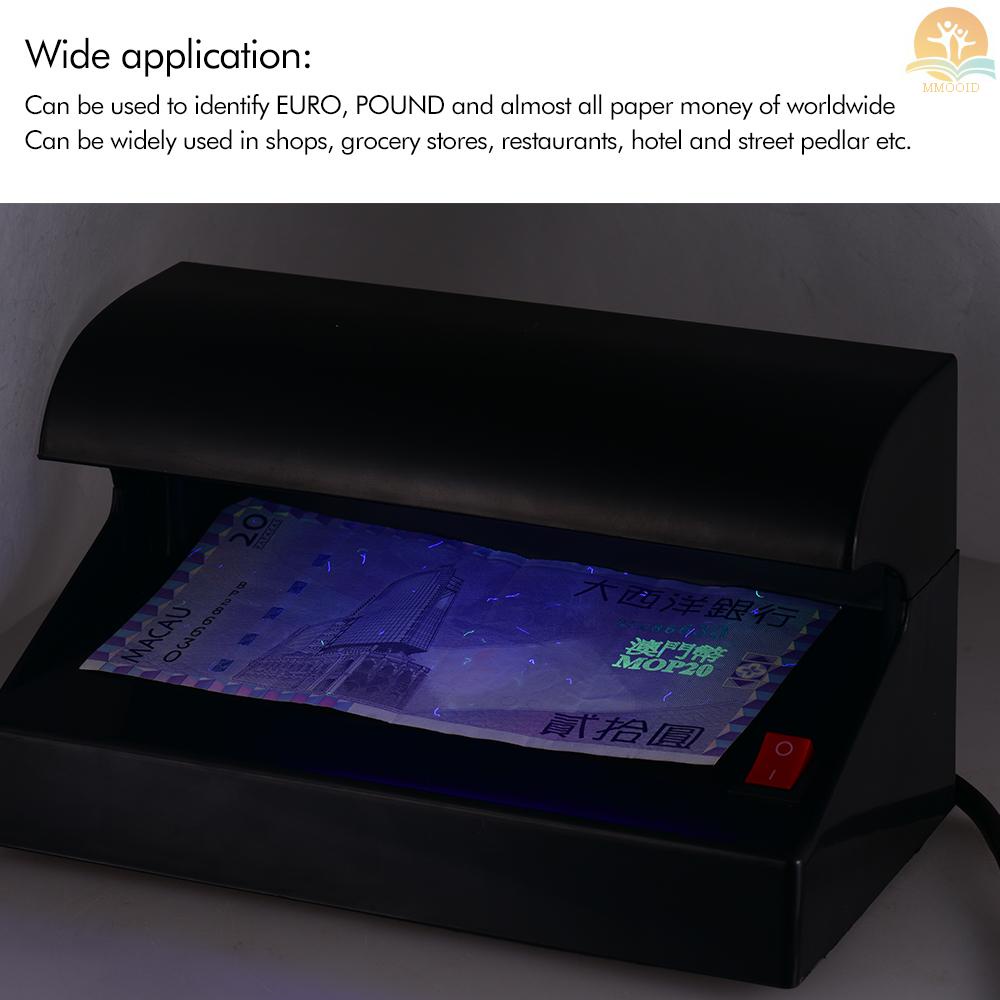 In Stock Portable Desktop Multi-Currency Money Detector Uang Tunai Palsu Kertas Checker Tester Lampu UV Tunggal Dengan Saklar ON /OFF Untuk EURO POUND