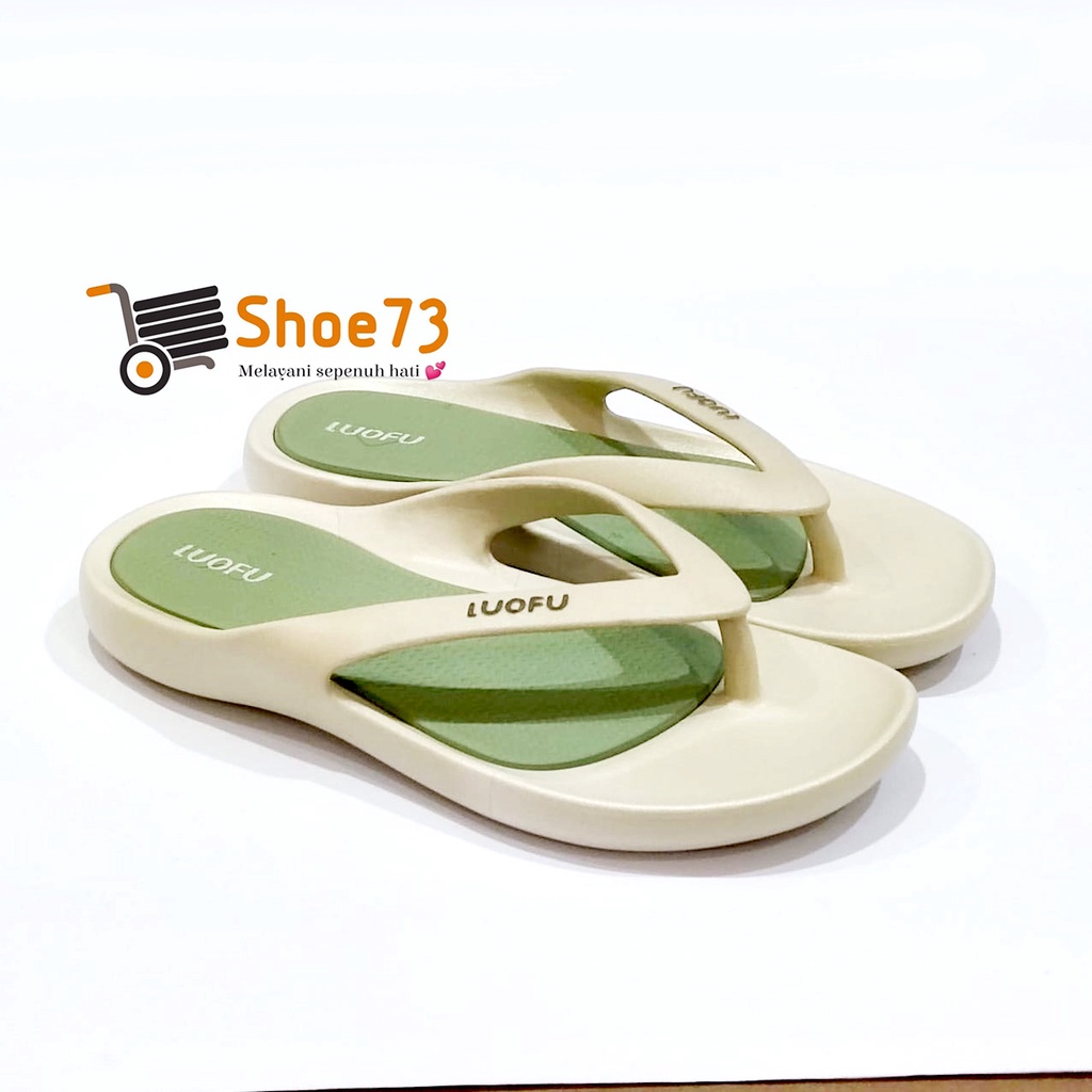 LUOFU F 2327 E01SC SIZE 36-40 ORIGINAL l Sandal jepit jelly wanita l Sendal cewek impor