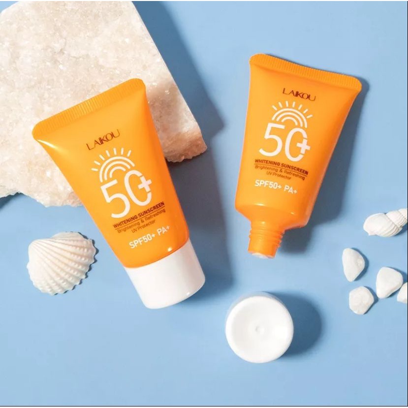 LAIKOU Whitening Face Sunscreen Body Sunblock Perlindungan UV SPF50+ 30gr