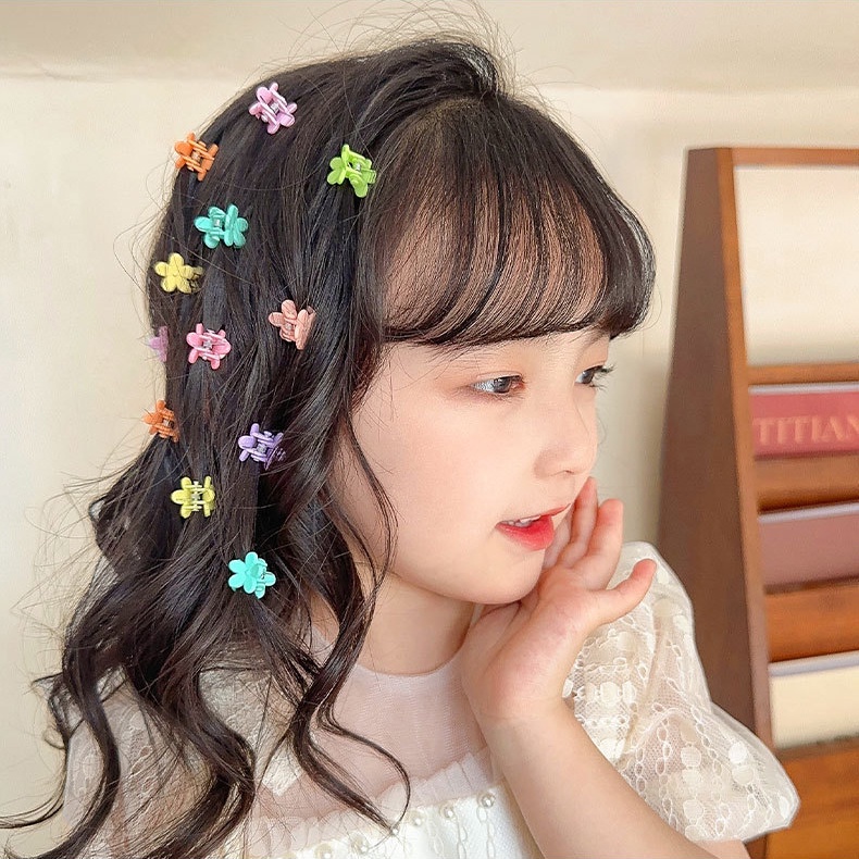 50pcs /Set Mini Hair Clip Hair Claws Candy Color Gadis Poni Klip Jepit Rambut Wanita Aksesoris Rambut