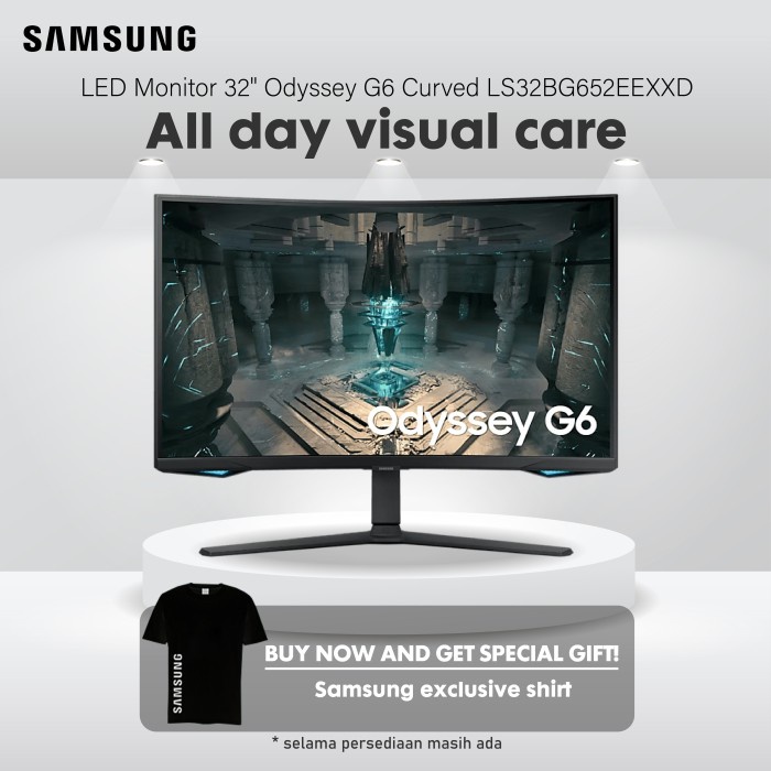Monitor Samsung 32&quot; Odyssey G6 LS32BG652 240Hz QHD CURVED