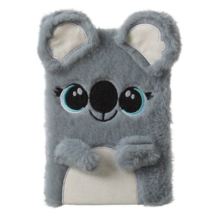 

Notebook gembok anak perempuan buku diary bulu halus kado ultah anak - Buku Koala Grey