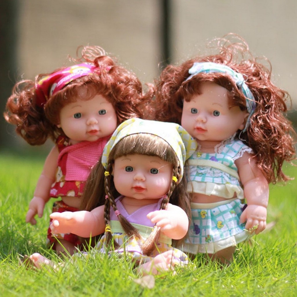 Bayiloecoe Boneka Bayi Perempuan Bisa Bicara Bahan Vinyl/MAINAN ANAK PEREMPUAN MAINAN BONEKA BAYI bi