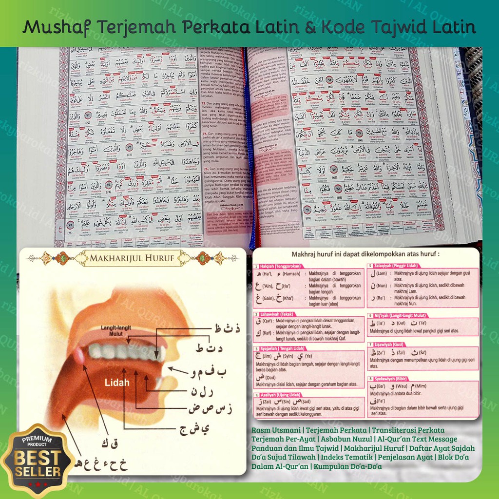 Quran Latin B6 - Al Quran Al Hadi Terjemah Perkata Latin Tajwid B6 - Al Quran Tafsir Perkata Tajwid