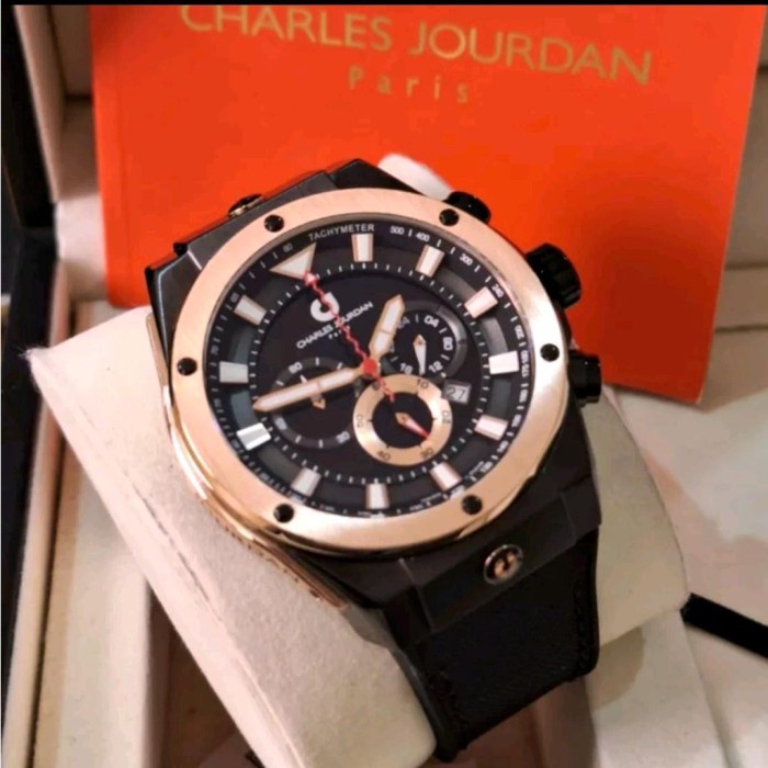 Jam Tangan Pria Charles Jourdan CJ1119-1032 / CJ 1119 1032 Rubber