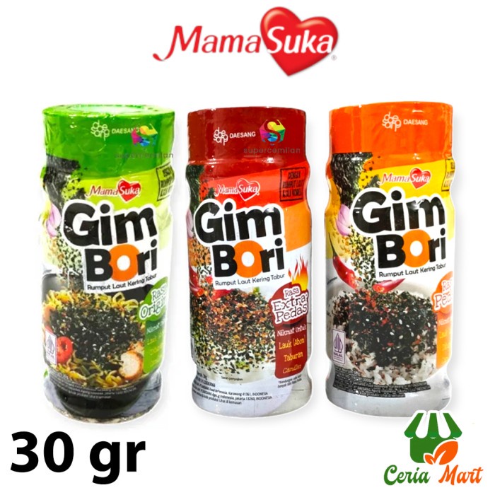 

Abon Nori Seaweed Mamasuka Gim Bori Botol 30 gr Rumput Laut Tabur Nasi