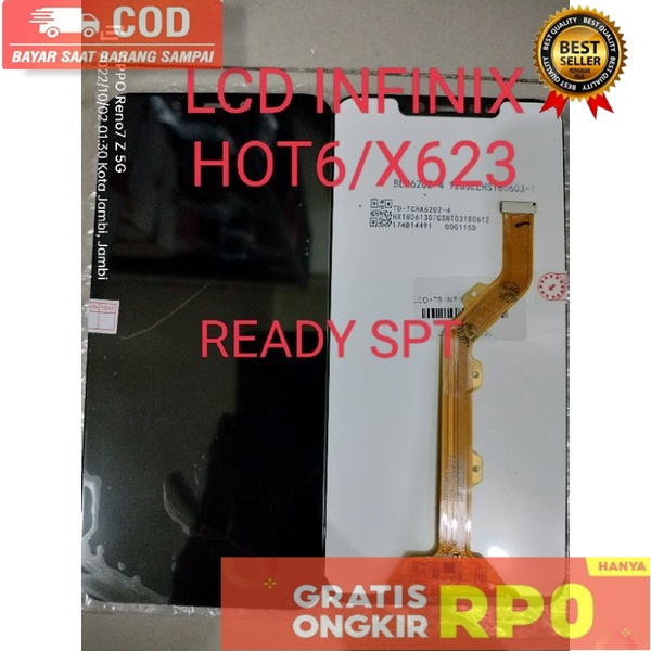lcd infinix hot 6/x623