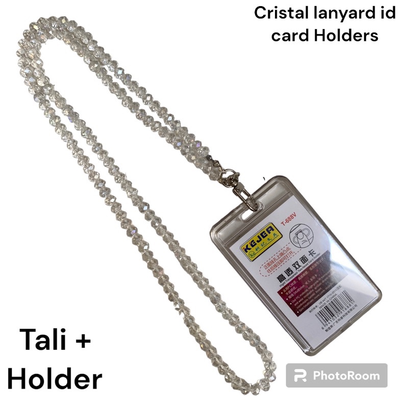 

Lanyard Kristal Name tag ID card Holder Crystal Jafso