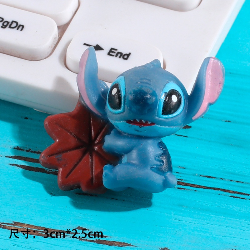 6pcs /Set Mainan Angka Lilo and stitch Tangan stitch Kartun Yang Indah Dengan Mainan model Coret