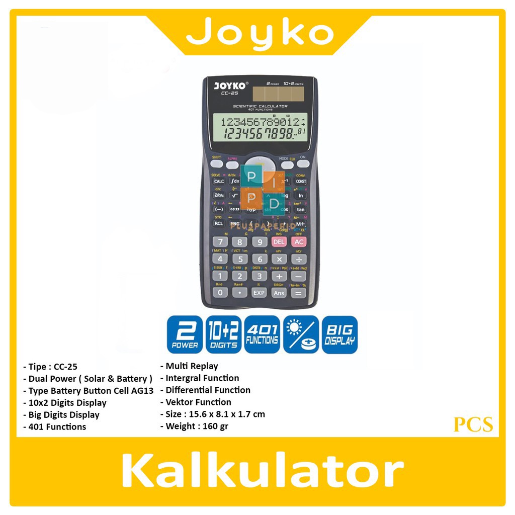 

JOYKO - Calculator CC-25 Scientific 401 Functions - Pcs