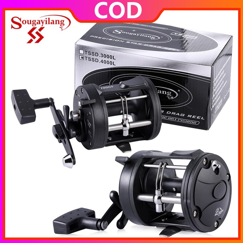 SOUGAYILANG GAYA BARU REEL PANCING KANAN TANGAN BLACK DRUM TYPE FISHING REEL CASTING FISHING REEL