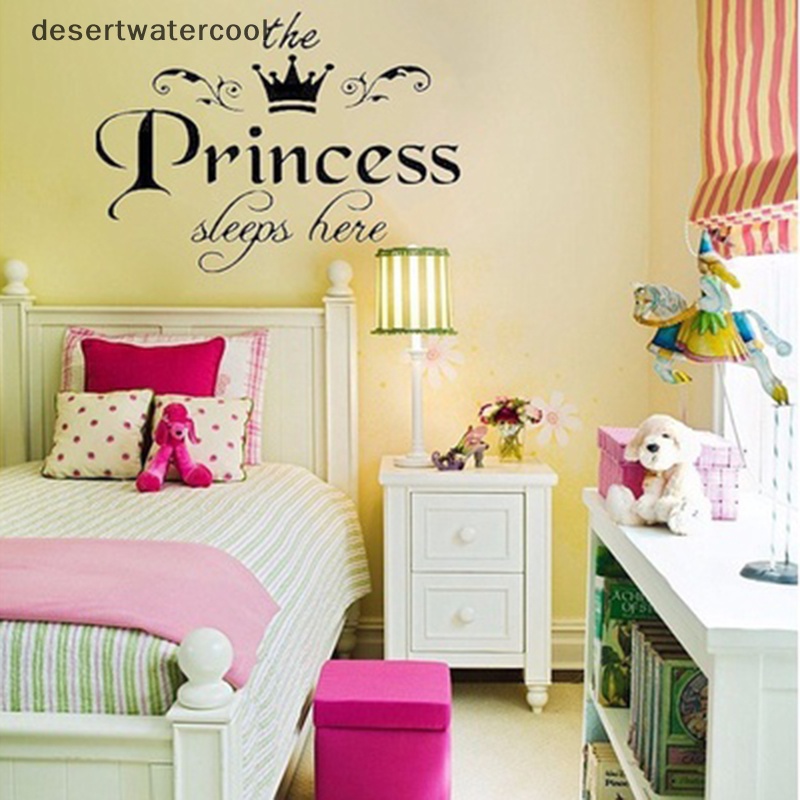 Deid diy removable princess sleeps wall ers art vinyl decals Rumah Kamar Bayi Perempuan Kamar Tidur Asrama Dekorasi Martijn