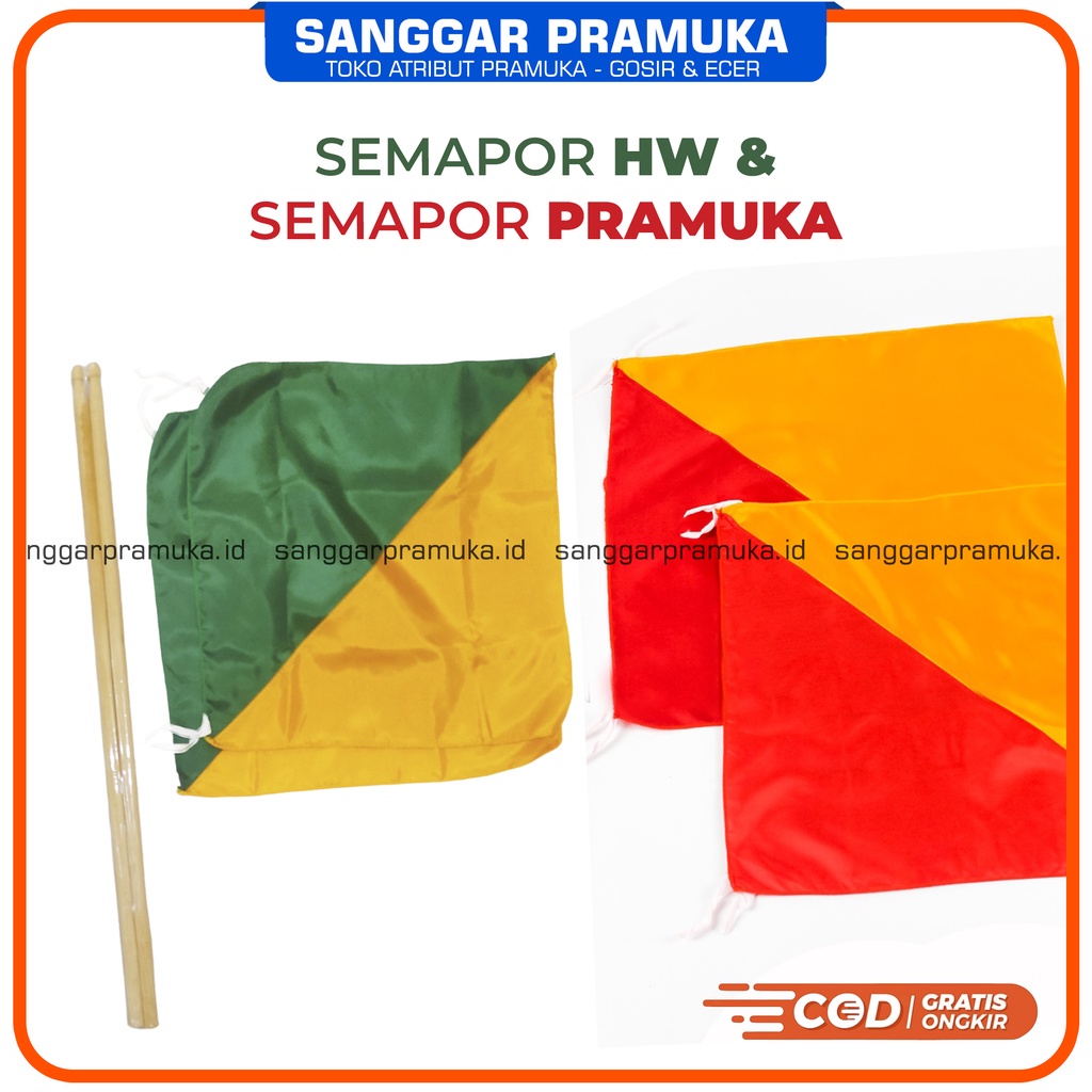 Bendera Semaphore Hw / Bendera Semapore / Semaphore / Semaphore Hw / Semaphore Pramuka / Stik Semaph