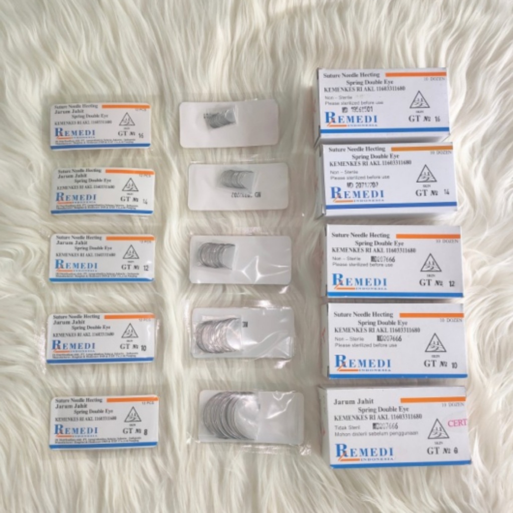 Suture Needle Hecting GR Otot Remedi Pack isi 12's