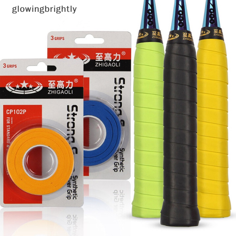 [glowingbrightly] (1Set =3pcs)Tennis Raket Overgrip Grip Tape Raket Badminton Grips Sweatband TFX