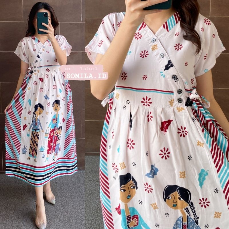 ORI SOLO GROSIR DASTER  TERBARU BUSUI KIMONO CHIBI SERUT LENGAN PENDEK BATIK TEJO NGEMALL