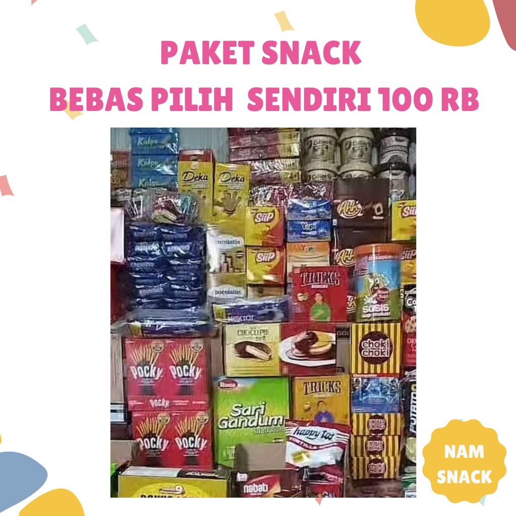 

PAKET SNACK BEBAS PILIH SESUKAMU Rp 100.000