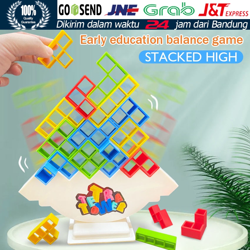 Mainan Fun Tetris Tower / Tetra Balancing / Tetra Tower Mainan Tetris