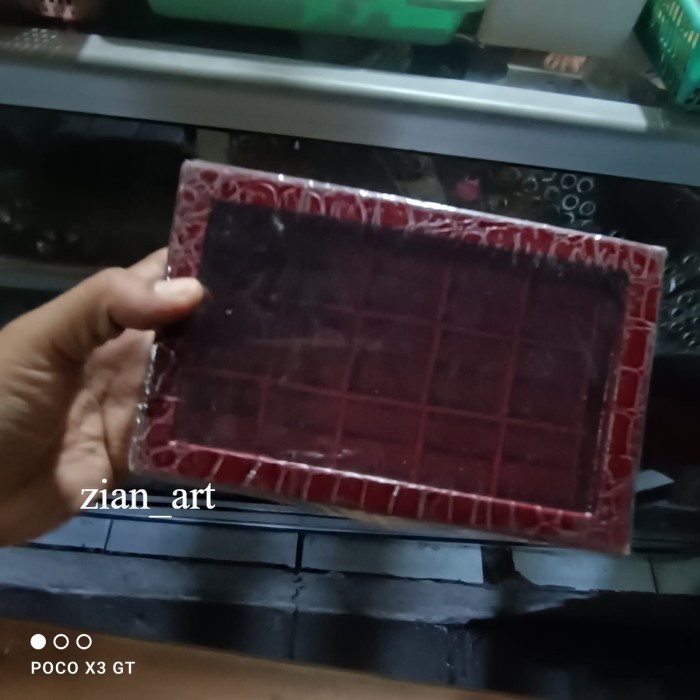 kotak pusaka wadah imat cincin perhiasan akik lether vegan bkn manga Termurah