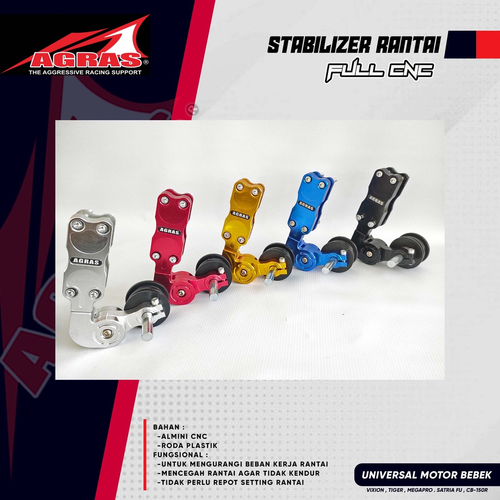 Agras Stabilizer Rantai VIXION TIGER Stabiliser MEGAPRO SATRIA FU CB 150R Almini CNC Universal Motor