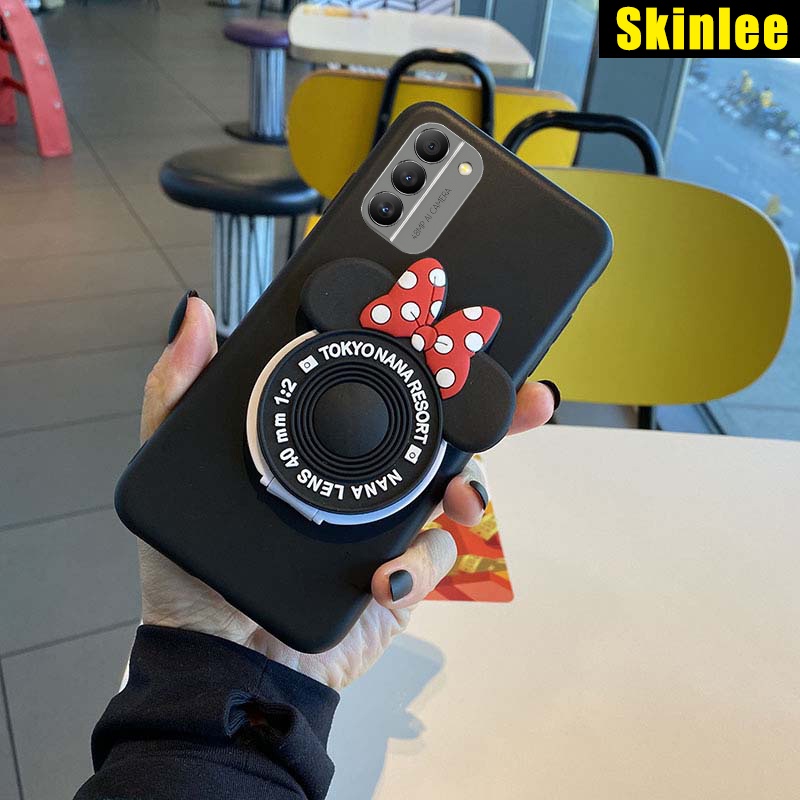 For Nokia G22 G42 casing case Stand Mirror Silicone Soft Phone Cover For Nokia G42 5G C210