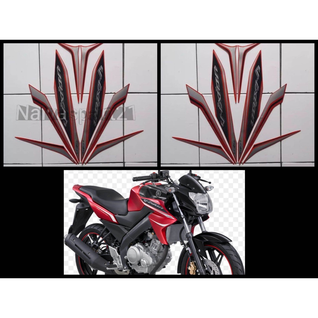 Stiker Striping Lis Les Bodi Motor Yamaha Vixion New  2013 Merah