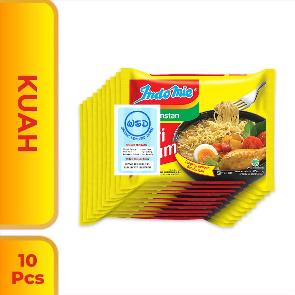 

10 Pcs - Indomie Kuah Kari Ayam