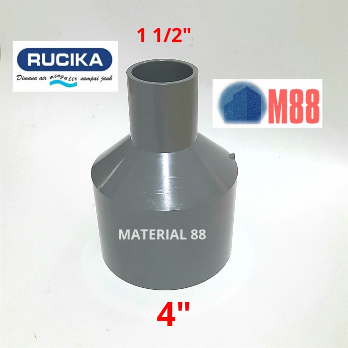 RUCIKA Vlok Sok 4x1 1/2 AW Reducer 4 x 1 1/2 Increaser 4 × 1.5 Flok Sock 4x1.5 Pipa PVC
