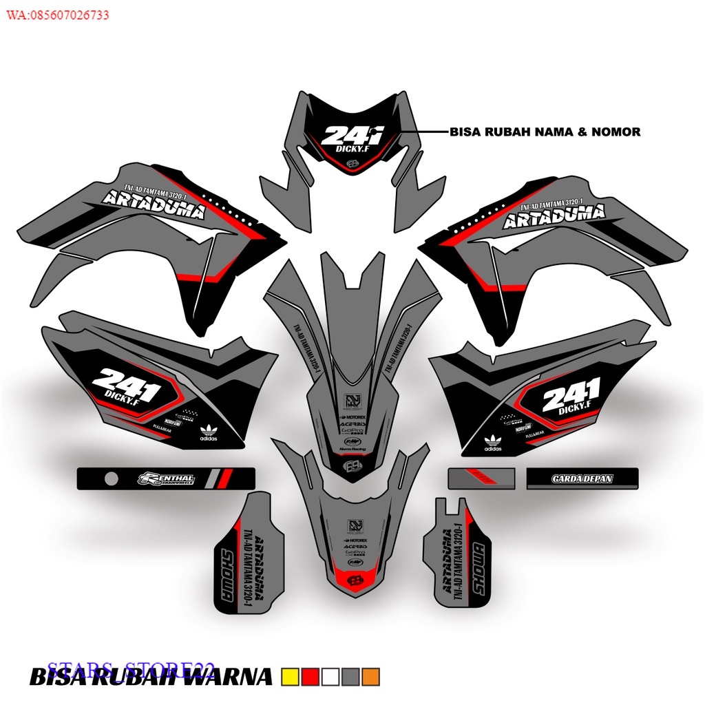 (PREMIUM) aksesoris motor/stiker motor/decal crf 150 l