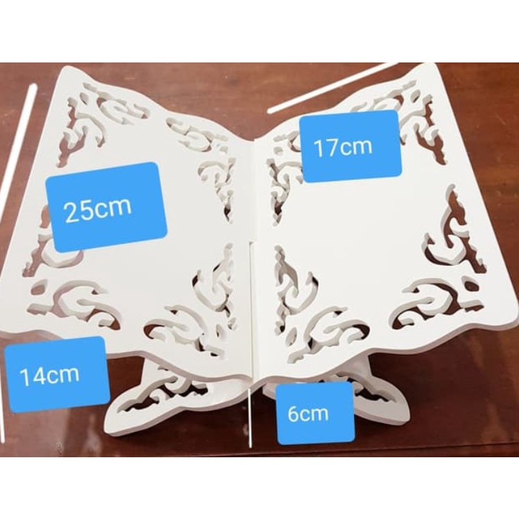 Rekal Alquran / Rak Alquran / Tempat Baca Alquran Motif Batik