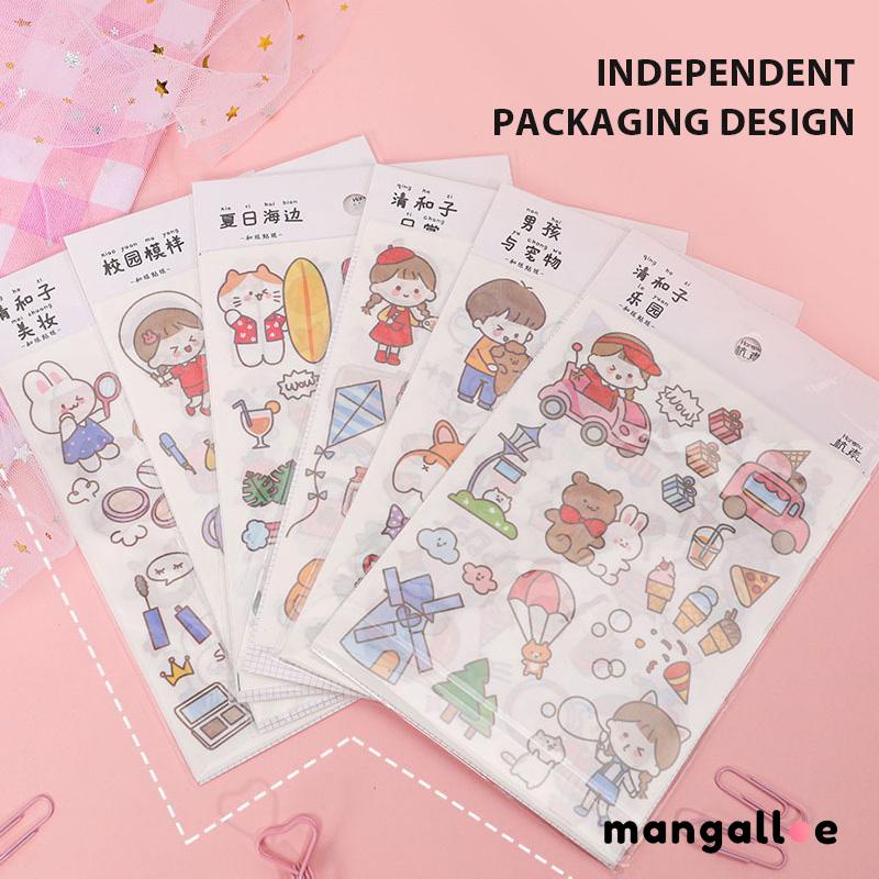 

Set Stiker Notebook Kreatif Kartun Bahan DIY Stiker Dekorasi Album Ponsel -MG