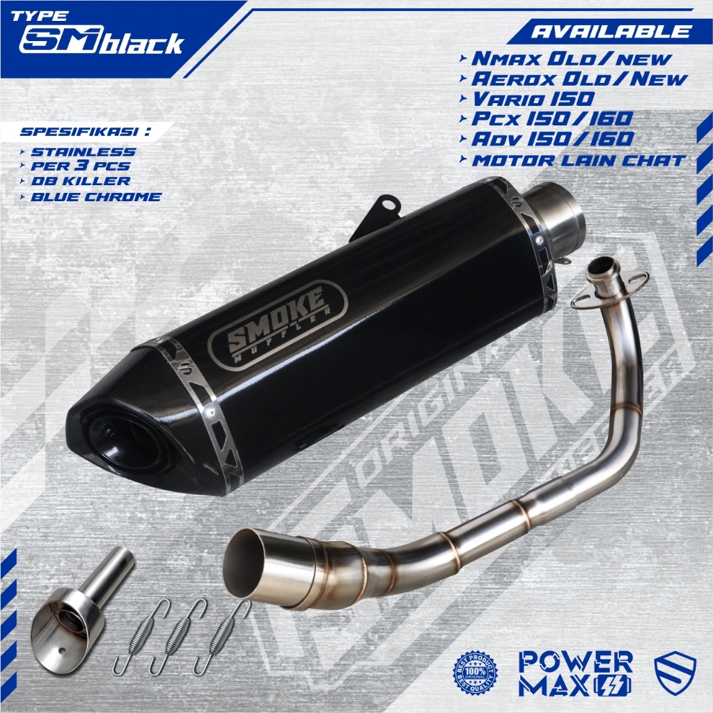Knalpot Honda Adv 150 / Adv 160 Full System Type SM Black