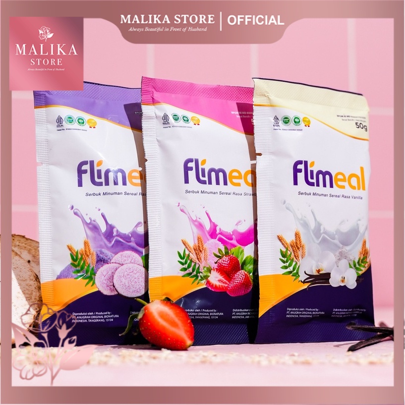 

Flimeal Minuman Aman Diet Pengganti Ecer Meal - Makanan Sereal Bpom Flimty
