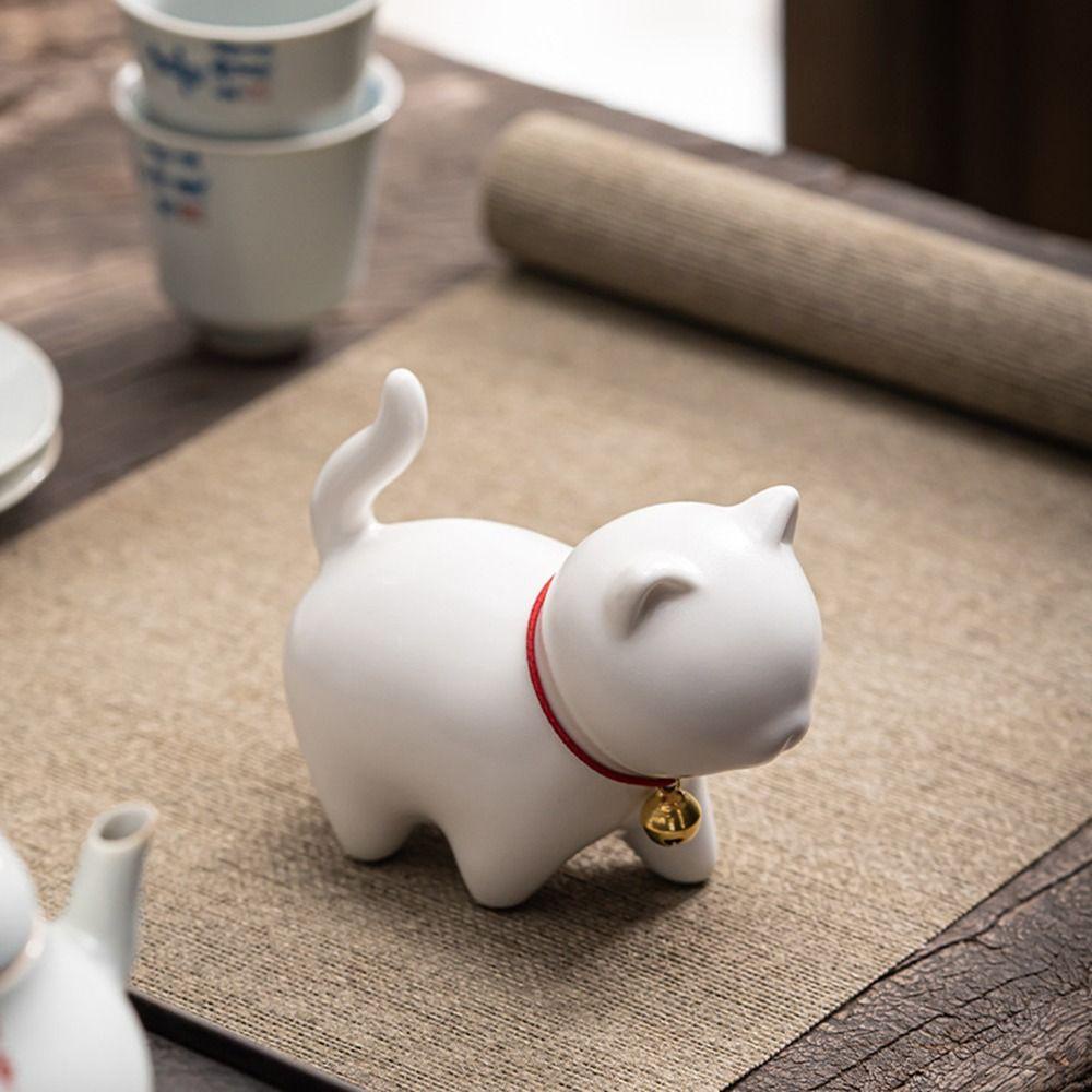 [Elegan] Patung Hewan Peliharaan Teh Mobil Rumah Tanah Liat Ungu Aksesoris Teh Hias Cina