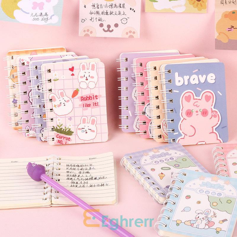 

a7 buku diary mini lucu/notebook ring kartun/buku catatan diary alat tulis kreatif siswa-EG