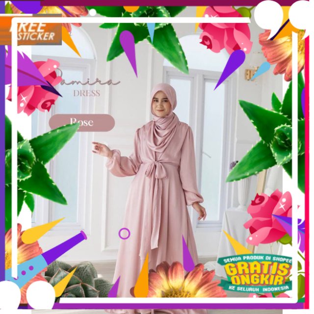 READY Damira Dress by Gerai Aliyah - gamis busui friendly (tanpa hijab) denaf.outfit/ solat sholat i