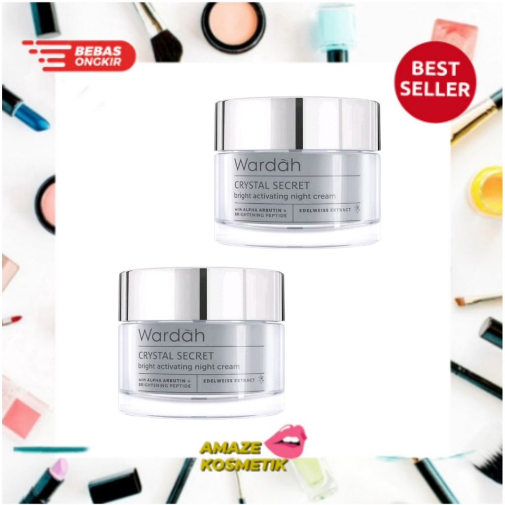 WARDAH Crystal Secret Bright Activating Night Cream 30g - Amaze_Kosmetik