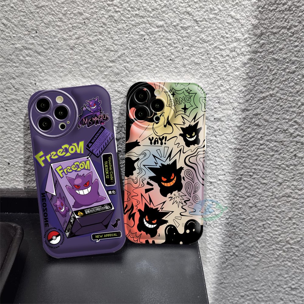 Realme C55 10 C15 C12 C25S C11 C20 realme5 5i 6i C3 8i C21Y C25Y Pokémon Gengai Silikon Airbag Case Binteacase