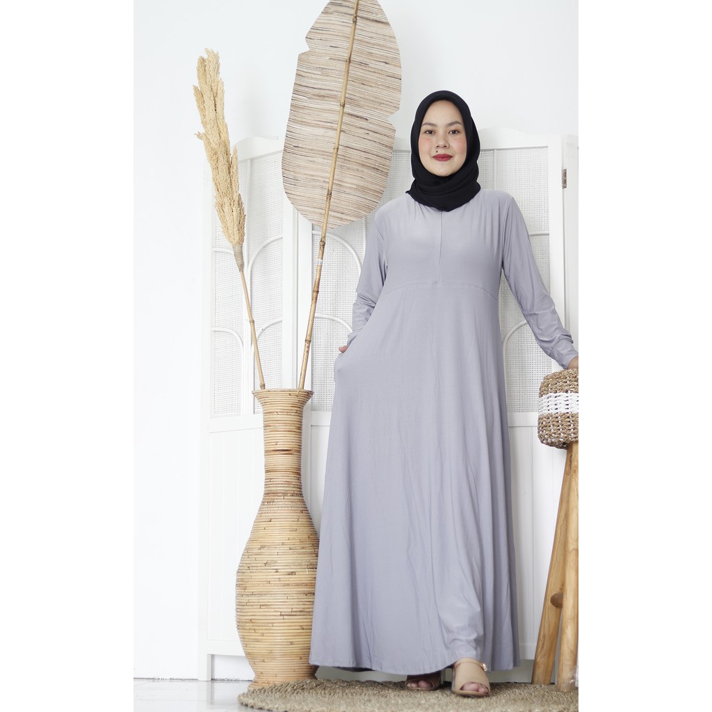 Ready Stock ✅ Dress Lebaran Gamis Jumbo Polos Gamis Jumbo Big Size Xxxl By Andien Collection Terkini