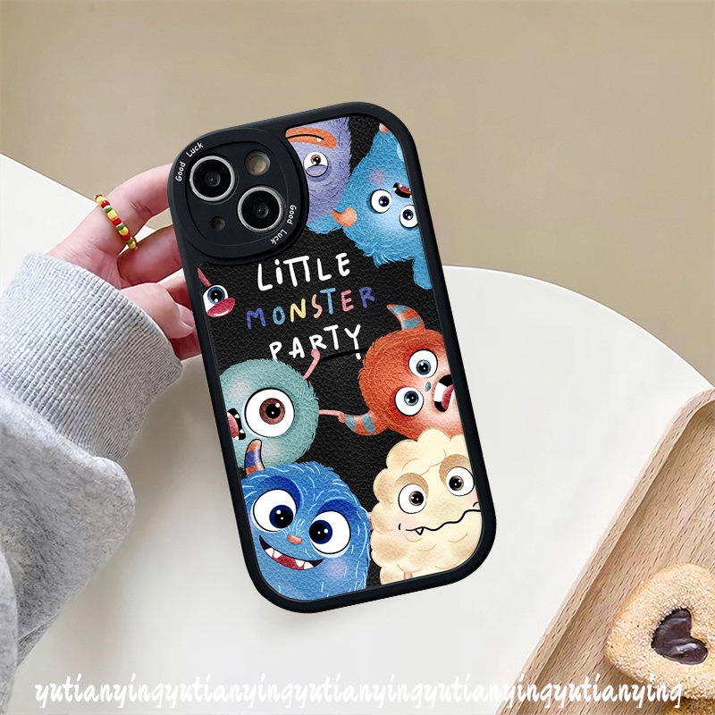 IPHONE Case Huruf Monster Kecil Yang Lucu Trendi Kompatibel Untuk Iphone11Xr 13 7plus 13 11 12 14 Pro Max7 6s 6 8 plus XS X Max SE 2020 Kartun Doodle Ponsel Lembut Tpu Penutup Belakang