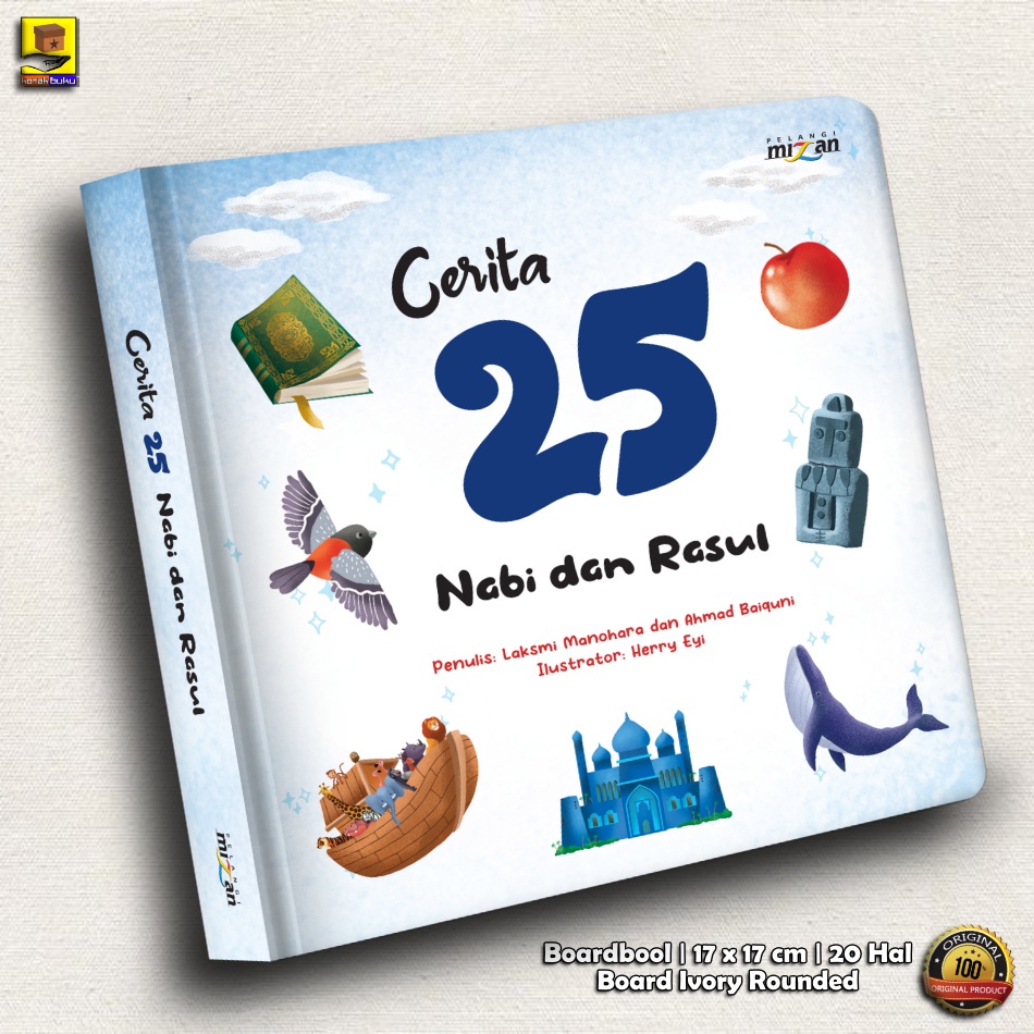 Boardbook / Cerita 25 Nabi dan Rasul / Buku Anak Islami / Cerita Anak islami /  kisah 25 Nabi