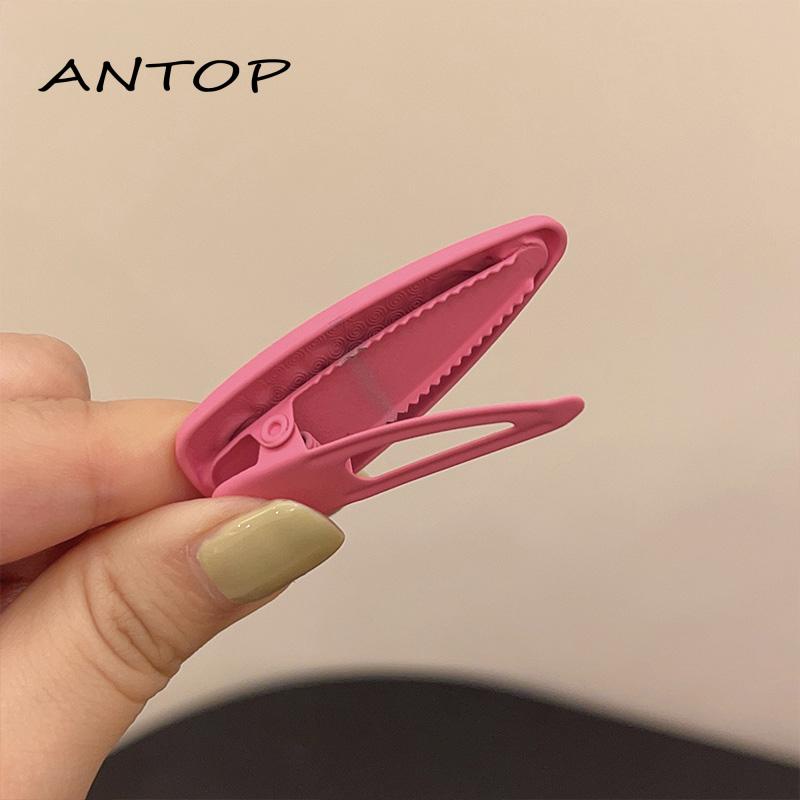 【antop】Cute Female Hair Clip Samping Aksesoris Rambut Blok Warna Poni Dahi Kecil Hair Clip