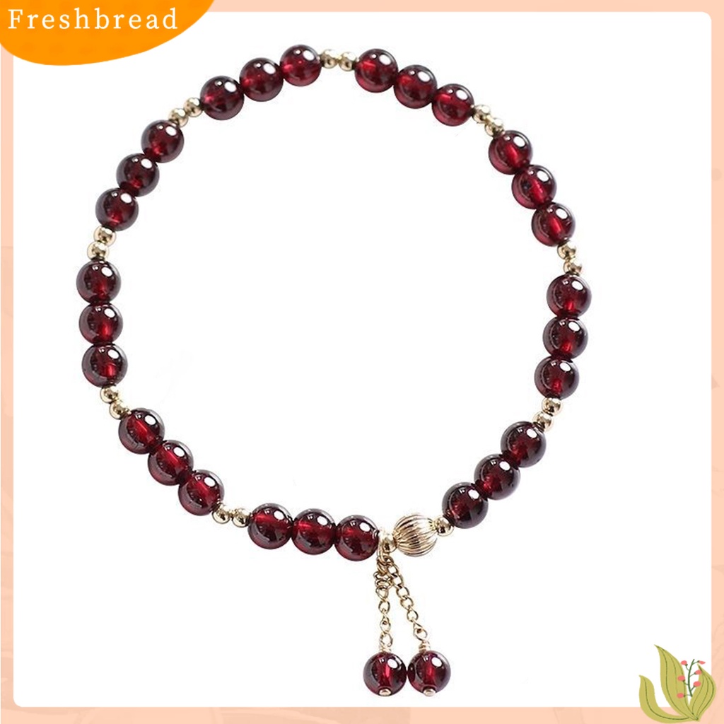 &lt; Freshbread &gt; Wanita Gelang Warna Kontras Mewah Manik-Manik Untai Penampilan Bagus Reguler Fit Hias Portable Permukaan Halus Tembus Lady Bangle Perhiasan Wanita