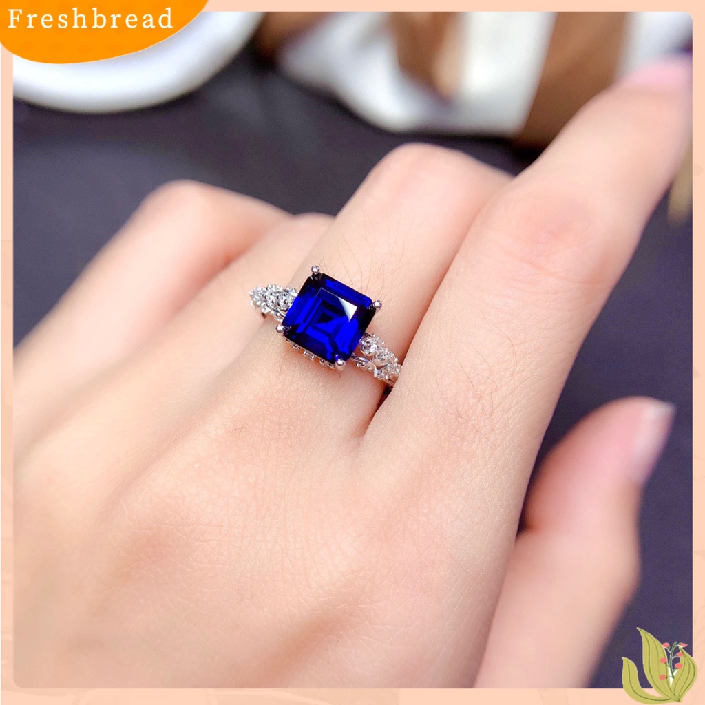 &lt; Freshbread &gt; Wanita Cincin Geometris Imitasi Moissanite Perhiasan Fashion Penampilan Pembukaan Cincin Untuk Pernikahan